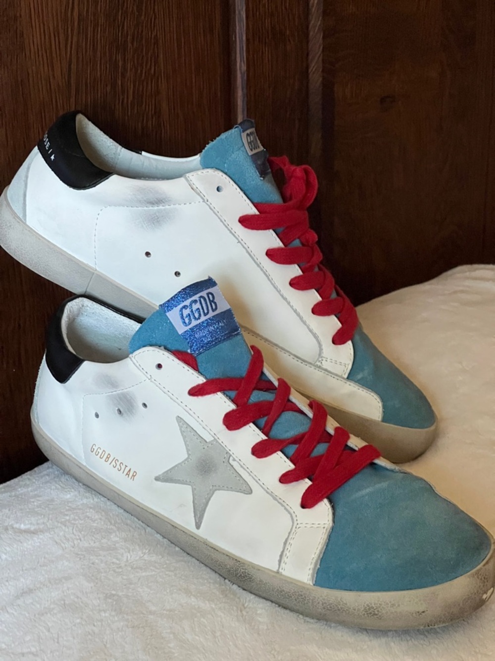 GOLDEN GOOSE Superstar White Leather & Grey Star Sneaker SIZE 40 Women